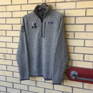 Patagonia Medium, Melanged Gray, Partial Zip Top